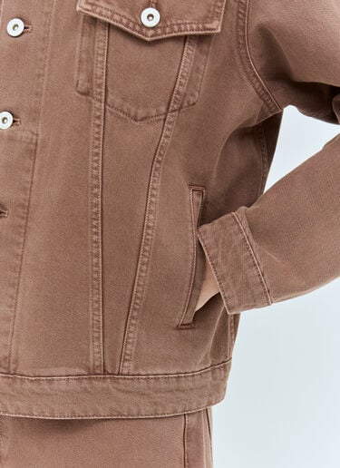 Garment-Dyed Denim Jacket Miu Miu Garment-Dyed Denim Jacket Brown miu0259005