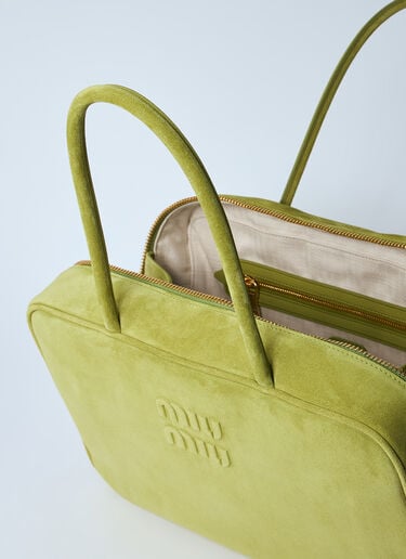 Beau Suede Shoulder Bag Miu Miu Beau Suede Shoulder Bag Green miu0260047