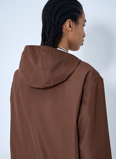 Technical Fabric Hooded Jacket Miu Miu Technical Fabric Hooded Jacket Brown miu0260060