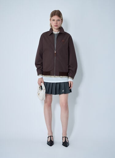 Panama Cotton Blouson Jacket Miu Miu Panama Cotton Blouson Jacket Brown miu0261012