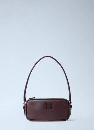 Miu Miu Softy Leather Shoulder Bag Brown miu0262001