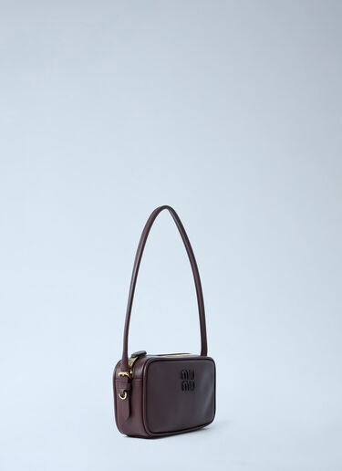 Miu Miu Softy Leather Shoulder Bag Brown miu0262001