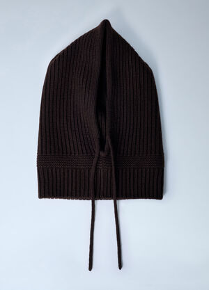 Miu Miu Logo Motif Beanie Hat Brown miu0262010