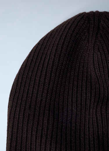 Logo Motif Beanie Hat Miu Miu Logo Motif Beanie Hat Brown miu0262010