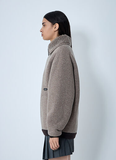 Cotton Fleece Jacket Miu Miu Cotton Fleece Jacket Beige miu0262016