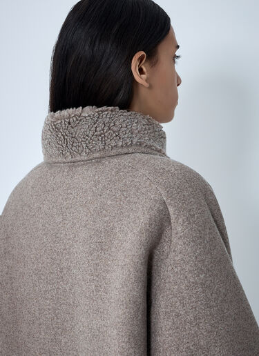 Cotton Fleece Jacket Miu Miu Cotton Fleece Jacket Beige miu0262016