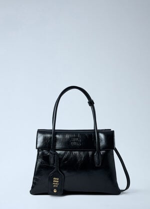 Miu Miu Solitaire Patent Handbag Black miu0262019