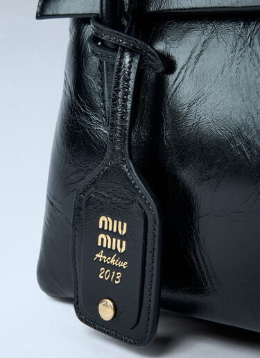 Miu Miu Solitaire Patent Handbag Black miu0262019