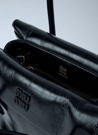 Solitaire Patent Handbag Miu Miu Solitaire Patent Handbag Black miu0262019