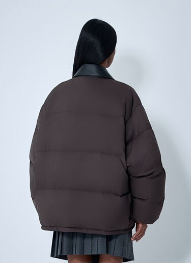 Logo Motif Jacket Miu Miu Logo Motif Jacket Dark Brown miu0262097