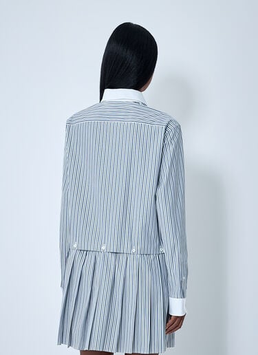 Striped Pleated Dress Miu Miu Striped Pleated Dress White miu0262101