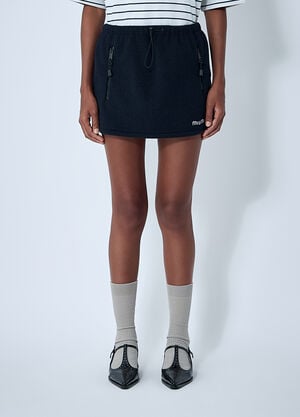 Miu Miu 徽标图案迷你半裙  蓝色 miu0262102