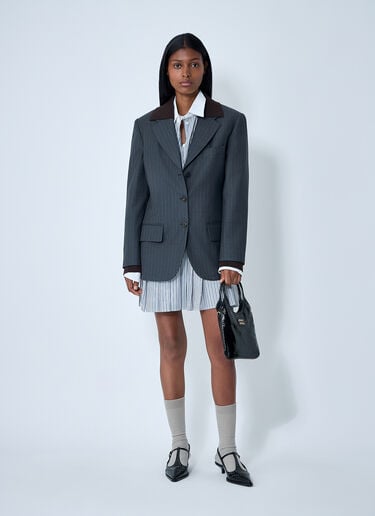 Wool Blazer Miu Miu Wool Blazer Blue miu0262105