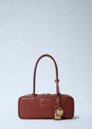 Miu Miu Beau Leather Handbag Brown miu0262114