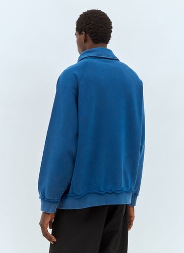 Logo Patch Polo Sweatshirt Miu Miu Logo Patch Polo Sweatshirt Blue miu0357002