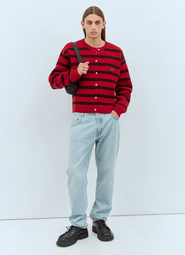 Stripe Cardigan Miu Miu Stripe Cardigan Red miu0358001