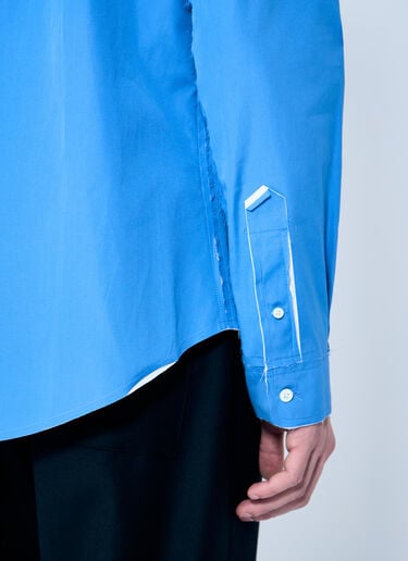 Raw Trims Poplin Shirt Miu Miu Raw Trims Poplin Shirt Blue miu0359001