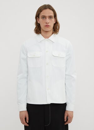 Maison Margiela Cotton Gabardine Shirt White mla0134012