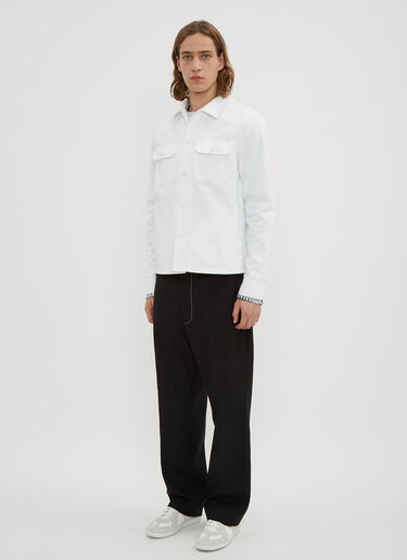 Cotton Gabardine Shirt Maison Margiela Cotton Gabardine Shirt White mla0134012