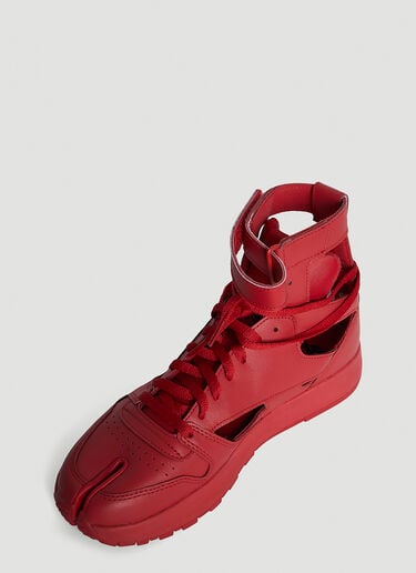 Classic Leather Tabi High Sneakers Maison Margiela Classic Leather Tabi High Sneakers Red mla0144018
