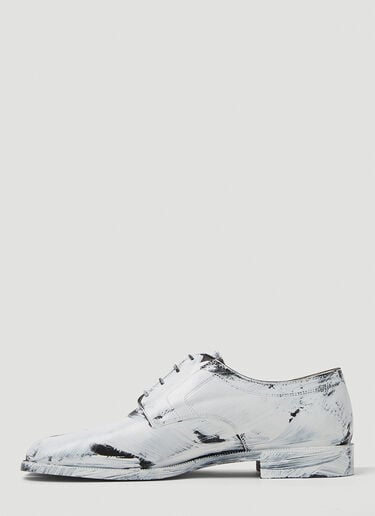 Tabi Painted Lace Up Shoes Maison Margiela Tabi Painted Lace Up Shoes White mla0145030