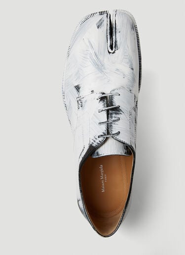 Tabi Painted Lace Up Shoes Maison Margiela Tabi Painted Lace Up Shoes White mla0145030