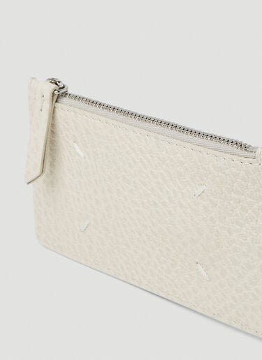 Maison Margiela 지퍼 카드홀더 화이트 mla0151045