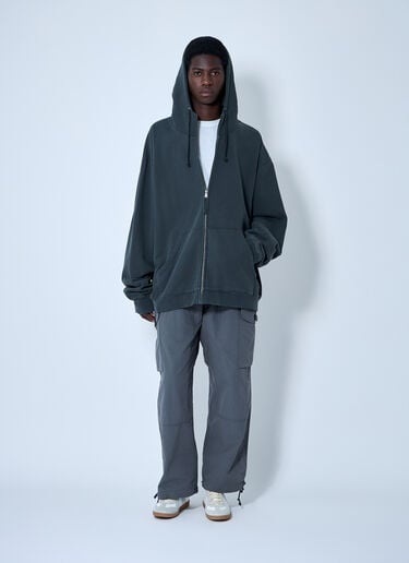徽标图案拉链运动衫 Maison Margiela 徽标图案拉链运动衫 黑色 mla0159004