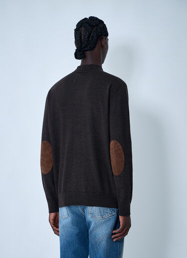 Wool Polo Shirt Maison Margiela Wool Polo Shirt Dark Brown mla0161004