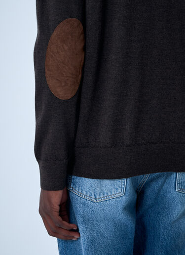 Wool Polo Shirt Maison Margiela Wool Polo Shirt Dark Brown mla0161004