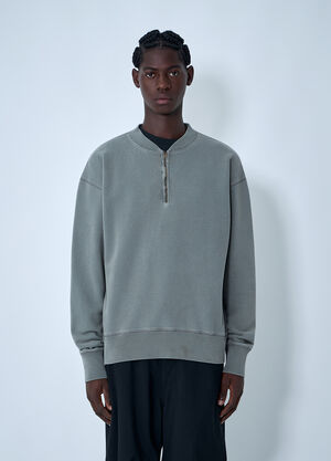 Maison Margiela Zip-Up Sweatshirt Grey mla0161005