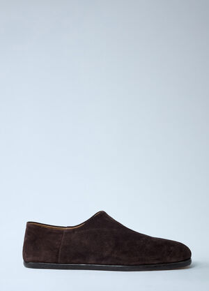 Maison Margiela Tabi Babouches Flats Dark Brown mla0162005