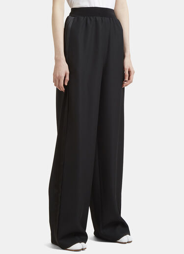 Maison Margiela Long Flared Tuxedo Stripe Pants Black mla0231008