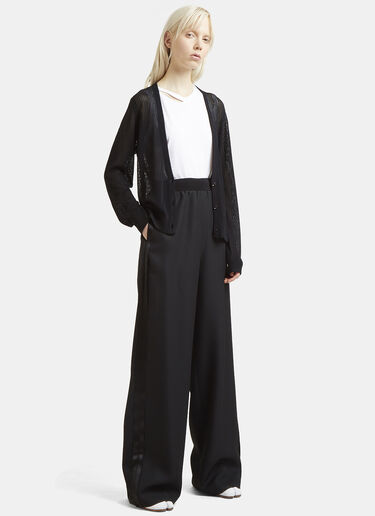 Long Flared Tuxedo Stripe Pants Maison Margiela Long Flared Tuxedo Stripe Pants Black mla0231008
