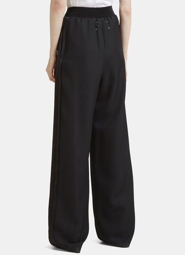 Maison Margiela Long Flared Tuxedo Stripe Pants Black mla0231008