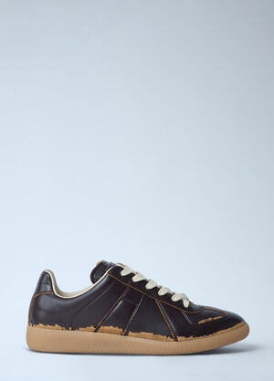 Maison Margiela Distressed Replica Sneakers Dark Brown mla0261018