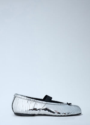Maison Margiela Tabi Ballet Flats Silver mla0262005