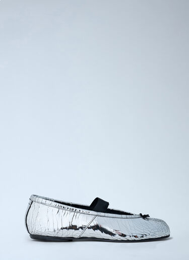 Maison Margiela Tabi Ballet Flats Silver mla0262005