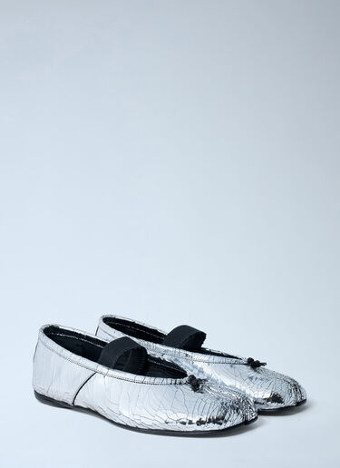 Maison Margiela Tabi Ballet Flats Silver mla0262005