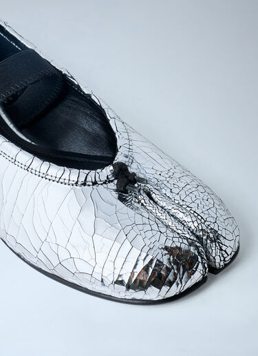 Maison Margiela Tabi Ballet Flats Silver mla0262005