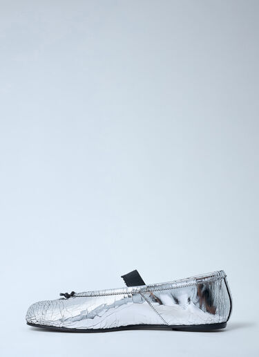 Maison Margiela Tabi Ballet Flats Silver mla0262005