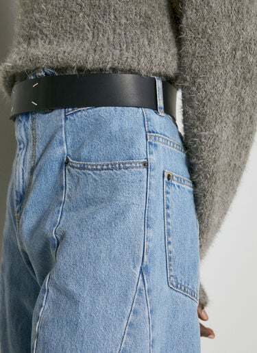 Maison Margiela Four Stitches Leather Belt Black mla0355001