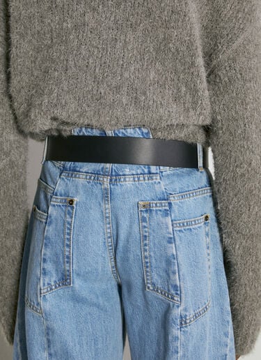 Maison Margiela Four Stitches Leather Belt Black mla0355001