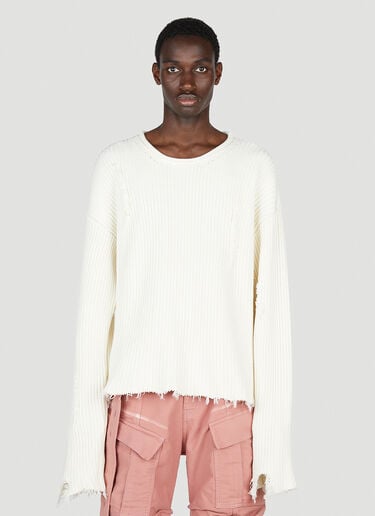 毛边针织衫 MM6 Maison Margiela 毛边针织衫 白 mmm0152007
