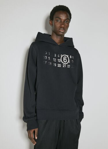 디스트레스트 로고 프린트 스웨트셔츠 MM6 Maison Margiela 디스트레스트 로고 프린트 스웨트셔츠 블랙 mmm0154004