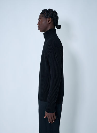 Rib Knit Sweater MM6 Maison Margiela Rib Knit Sweater Black mmm0161001