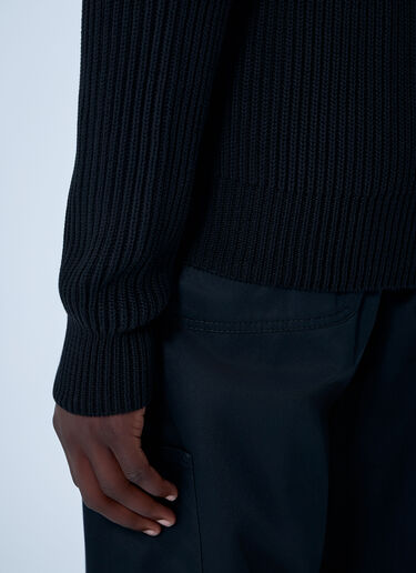 Rib Knit Sweater MM6 Maison Margiela Rib Knit Sweater Black mmm0161001