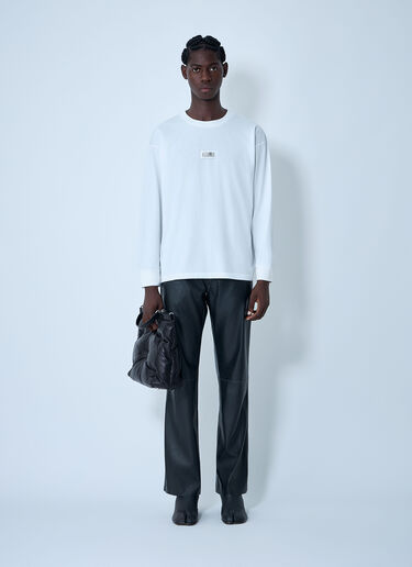 Logo Motif T-Shirt MM6 Maison Margiela Logo Motif T-Shirt White mmm0161005