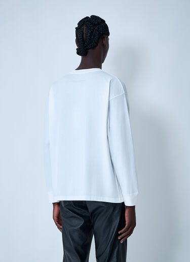 Logo Motif T-Shirt MM6 Maison Margiela Logo Motif T-Shirt White mmm0161005