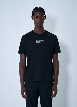 MM6 Maison Margiela Logo Motif T-Shirt Black mmm0161006